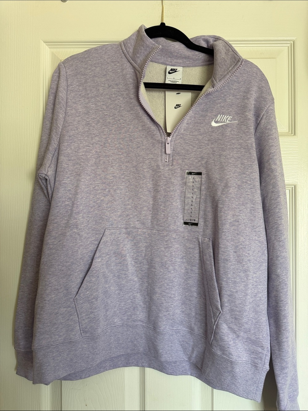 Nike zip neck sweatshirt nwt sz large
